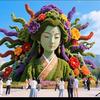 网红绿雕稻草人景观厂家