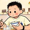 认真吃饭的周叔叔