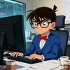 玩电脑的柯南