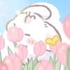 甜甜的花朵兔