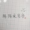 陈陈爱写字