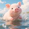 游泳的小猪猪