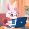 戴眼镜的兔子