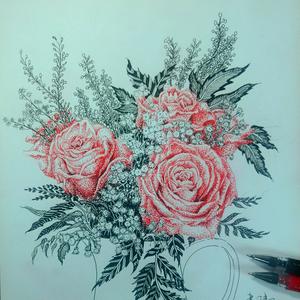 绚丽粉笔画头像