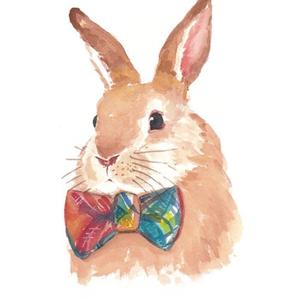 慵懒垂耳兔头像