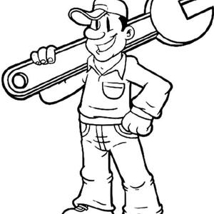 94年的钣金工头像