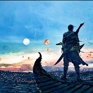 孤影挽酒醉望月头像