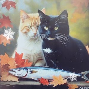 秋刀鱼和猫头像