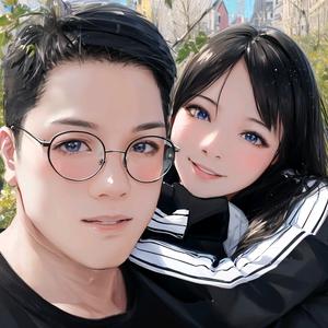 河池养蚕夫妇头像