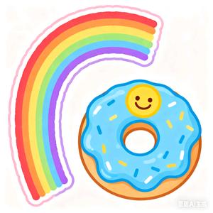 彩虹甜甜圈头像