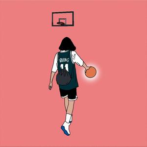 女生抱篮球的头像图片